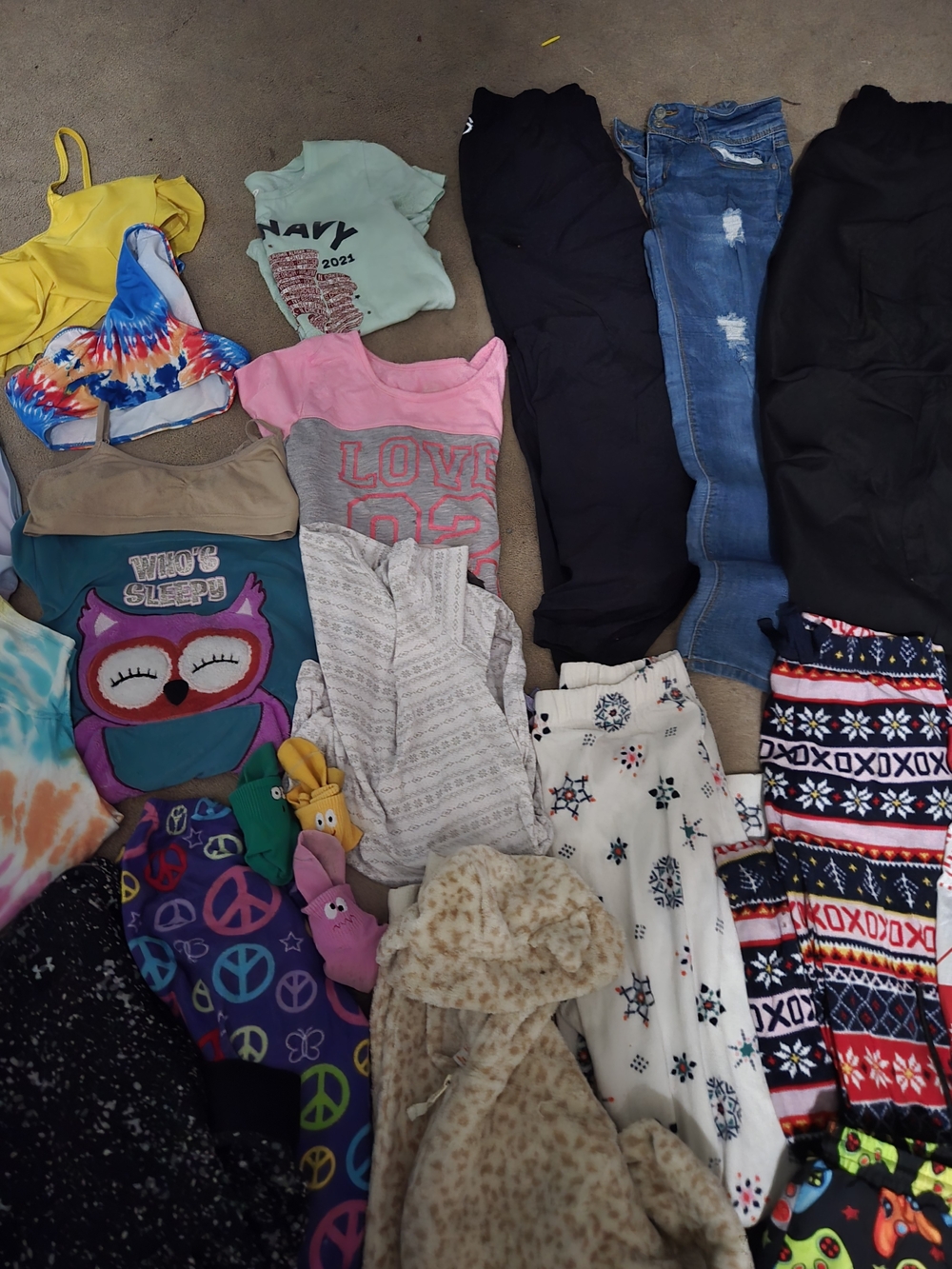 Mixed Kids Clothing Lot - Colorful Tops, Pants & Sleepwear